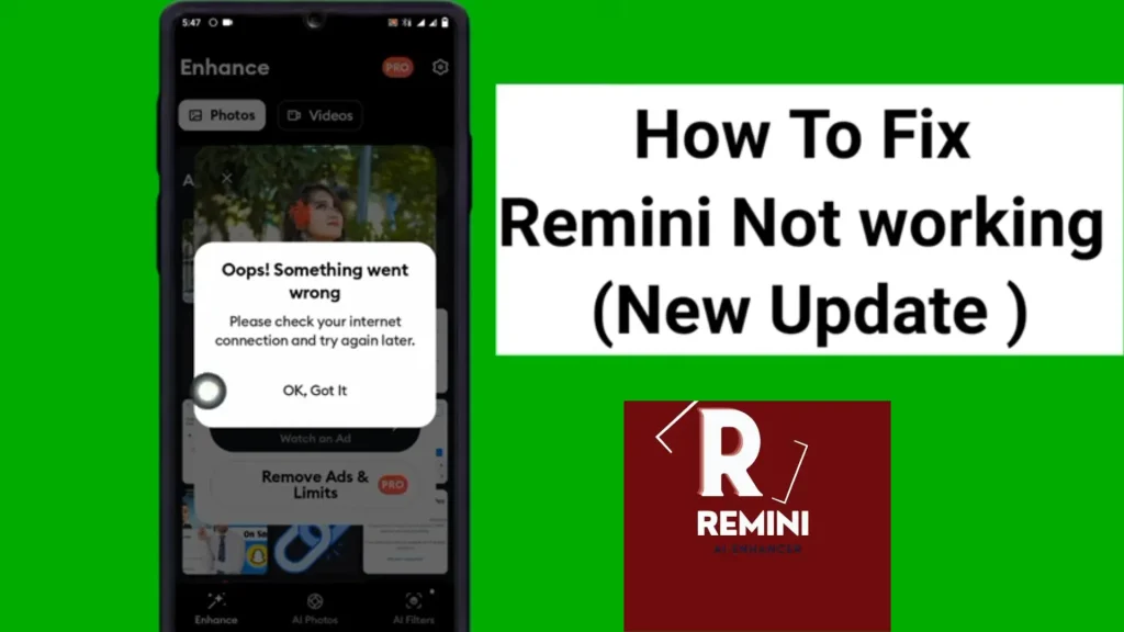 how to fix Remini app crash problems